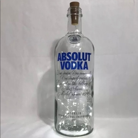 Decorated Bottle - Absolut Vodka Bottle with Lights - Picture 10 of 13